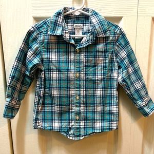 Carter’s 2T (Boy) Plaid Button Up Shirt